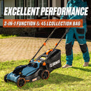 2X2 36V 38cm Lawn Mower 4.0Ah Kit - Senix