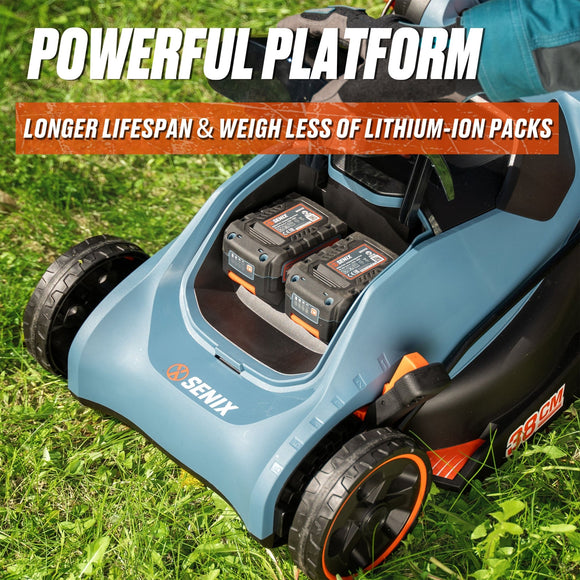 2X2 36V 38cm Lawn Mower 4.0Ah Kit - Senix