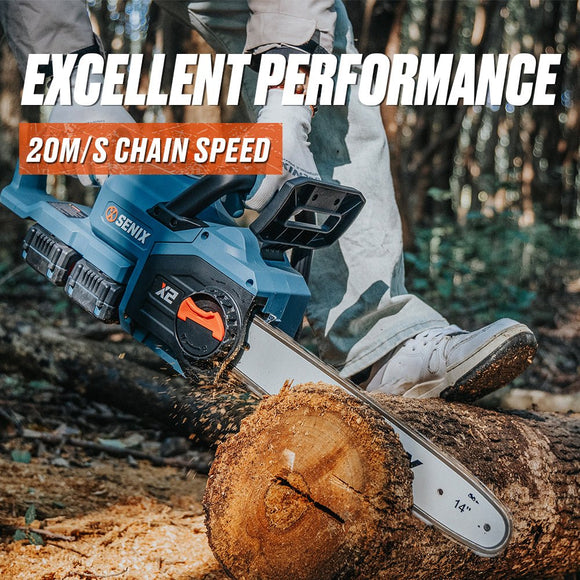 2X2 36V Rear Handle Chainsaw 4.0Ah Kit - Senix