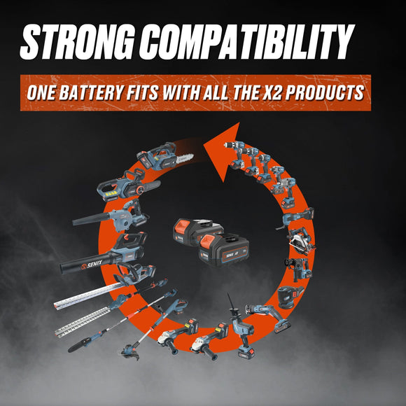 2X2 36V Rear Handle Chainsaw 4.0Ah Kit - Senix
