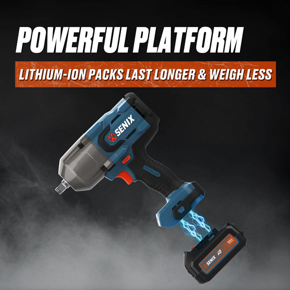X2 18V 1/2" High Torque Impact Wrench SKIN - Senix